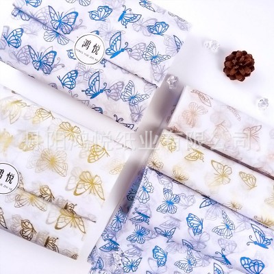 现货雪梨纸ins风印花小鸟麋鹿礼物服装图案包装纸拷贝纸印刷logo图4