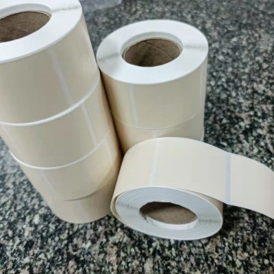 奶茶外卖帖米色热敏合成纸不干胶标签40*50生鲜蔬菜条码打印帖纸图4