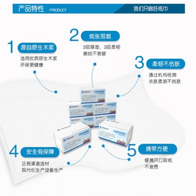 广告餐巾纸巾定 制小包软抽可印logo面巾纸订 制餐厅荷包纸订 做图4