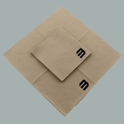 棕色餐巾纸 印1-2色logo 高低折餐巾Biodegradable & Compostable图4