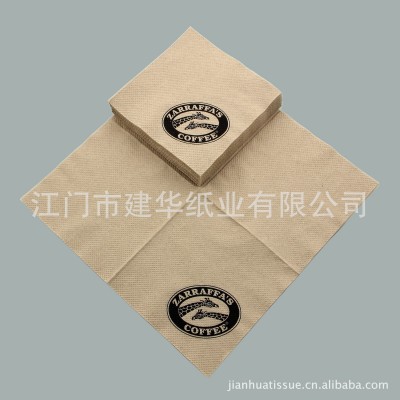 工厂直供棕色餐巾纸再生纸餐巾欧盟食品接触级标准印1-2色logo图3