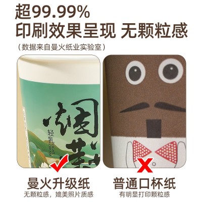 批发国潮一次性奶茶杯带盖咖啡杯外卖打包网红奶茶纸杯定 制图4