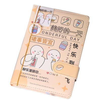 创意学生日记本笔记本手账本单彩内页文具记事本磁扣手账本图5