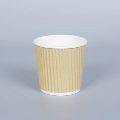 4oz试饮纸杯一次性小杯子咖啡奶茶果汁品尝杯加厚瓦楞小茶杯100ml图2