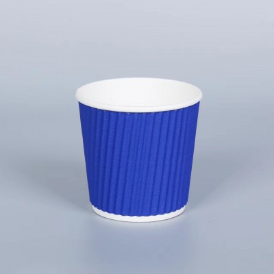 4oz试饮纸杯一次性小杯子咖啡奶茶果汁品尝杯加厚瓦楞小茶杯100ml图3