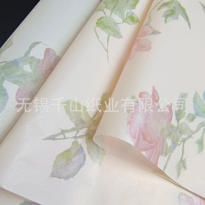 大玫瑰包装纸雪梨纸复古ins风彩色拷贝纸礼盒打包材料现货批发图2