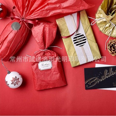 红色拷贝纸 中国红雪梨纸 圣诞红礼品包装纸 批发 新年红 深酒红图4