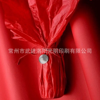 红色拷贝纸 中国红雪梨纸 圣诞红礼品包装纸 批发 新年红 深酒红图3