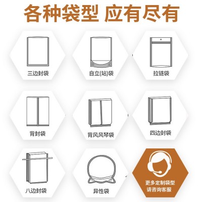 牛皮纸袋收纳分装防潮自立现货拉链包装袋吐司花茶水果食品包装袋图5