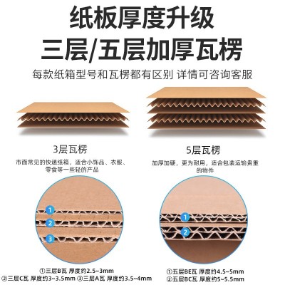 河南物流纸箱子硬快递半高箱邮政打包小纸盒批发特硬搬家包装纸箱图3