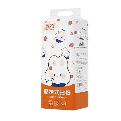 蓝漂工厂厂家批发纸巾壁挂式大包抽纸家用悬挂式卫生餐巾纸 挂抽纸图5