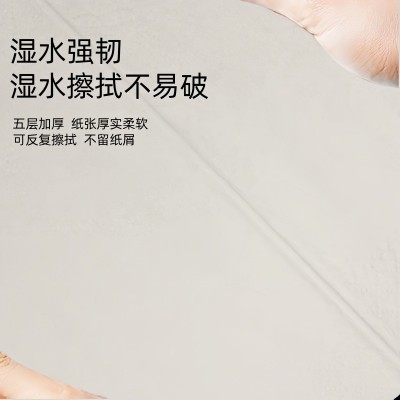抽纸加大码抽纸量贬装家庭办公五层加厚可湿水干湿两用抽纸加量装图2