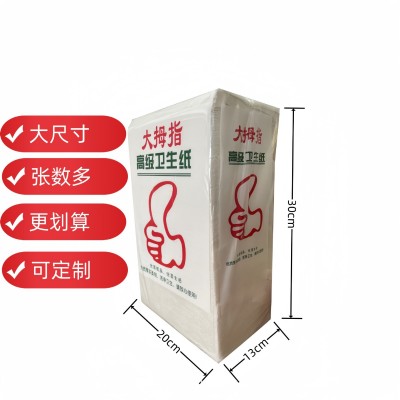 广西大拇指卫生纸家用实惠装厕纸方形压花大便纸平板纸易溶解草纸图4