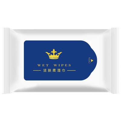 多片餐饮湿巾酒店餐厅清洁一次性3抽广告湿巾5片湿纸巾现货批发图5