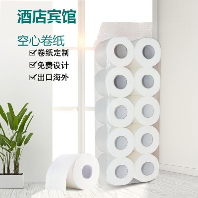 厂家批发空心卫生卷纸120g原生木浆家用卫生纸空心卷纸厕纸大卷图2