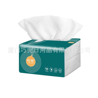 巧兜抽式面巾纸496张加大加厚4层亲肤无刺激母婴适用实惠装餐巾纸图5