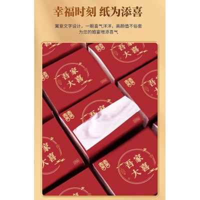 结婚用品大全纸巾抽纸婚庆餐巾纸订婚整箱婚礼婚宴喜庆新郎品准备图2