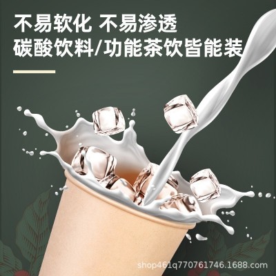 得力一次性杯子加厚纸杯100只家用办公室喝水杯子年货咖啡杯茶杯图3
