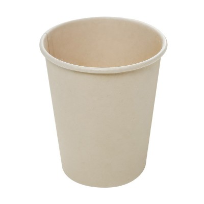 多派本色竹纤维纸杯淋膜245ml加厚一次性纸杯大号咖啡杯商务杯图5