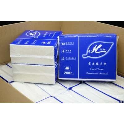 鸿祥HC401商用三折擦手纸225*220酒店商场卫生间擦手纸厕所干手纸图6