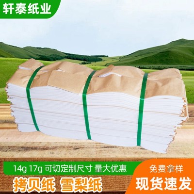 17g白色拷贝纸工艺礼品包装鞋头填充纸雪梨纸薄页纸硫酸纸