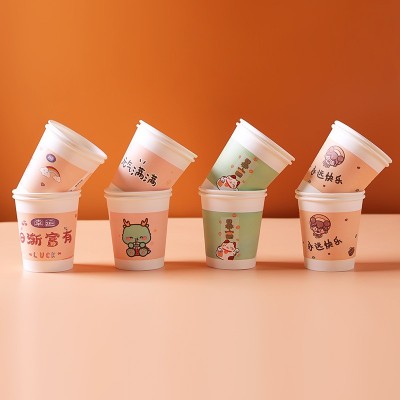 芳洁纸杯一件代发龙年纸杯家用卡通一次性纸杯加厚纸杯9.9元150个图2