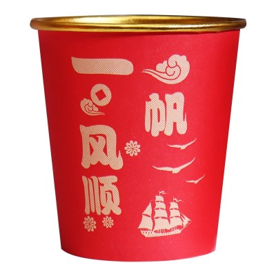 加厚金箔纸杯一次性杯子整箱批发家用商用特价办公超市结婚水杯图5
