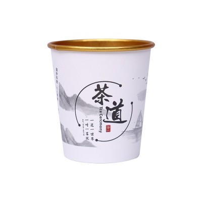 2025新款纸杯蛇年新年一次性杯子加厚批发婚庆整箱批发金箔纸杯图5