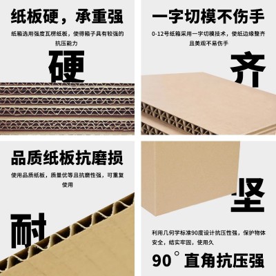 加工定制拉链纸箱批发 快递邮政纸箱 易撕拉电商产品包装箱 物流箱图2