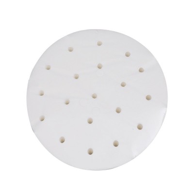 一次性食品级蒸笼纸白色本色圆形蒸笼垫纸家用包子馒头烘培纸批发图2
