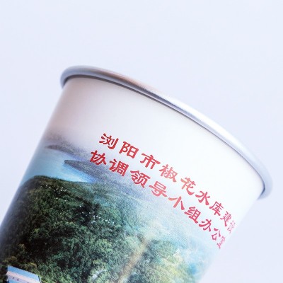 纸杯加厚一次性纸杯子定制9A铝箔纸杯印刷logo广告纸杯工厂湖南图3