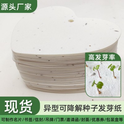 现货种子纸种子卡片定做可生物降解发芽开花手工环保纸艺 术纸定制图1