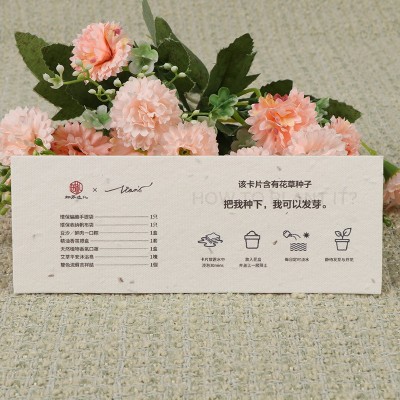 DIY入场券门票种子纸创意个性生态邀请函种子纸卡片彩绘特种纸图4