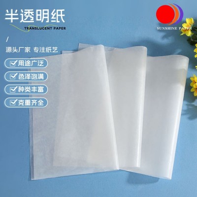 白色半透明包装纸通用外包装垫纸服饰鞋盒防潮内衬纸手工描绘材料图5