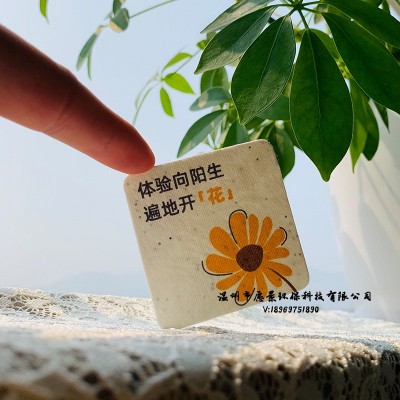 种子纸定 制贺卡异形婚礼入场券订 做环保节日可降解发芽纸种子卡图2