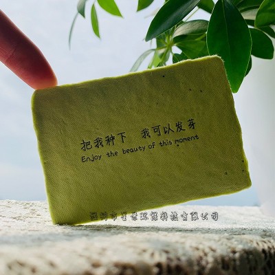 种子纸定 制凹印彩印贺卡门票名片请柬环保可发芽纸种子卡片订 做图5