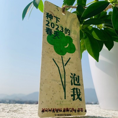 种子纸定 制凹印彩印贺卡门票名片请柬环保可发芽纸种子卡片订 做图3