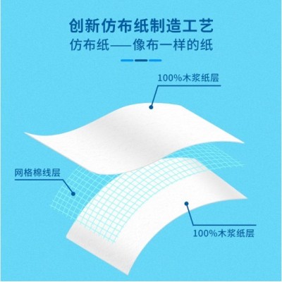 特丽洁一次性医用木浆无尘擦手纸4层加线无菌环氧乙烷抑菌不掉屑图5
