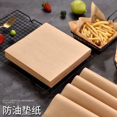 食品防油纸隔油垫纸薯条小吃纸披萨托盘纸牛皮吸油纸餐厅厨房用纸图2
