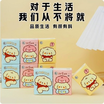 森吻可爱熊熊卡通图案便携式小包纸巾手帕纸巾口袋纸巾手帕纸小包图2