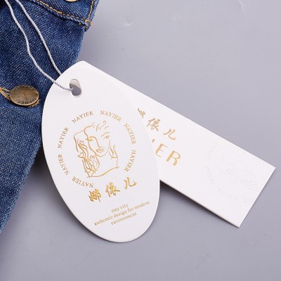 服装吊牌标签制品厂男女装商标制作 现货小卡片免费设计logo吊卡图3