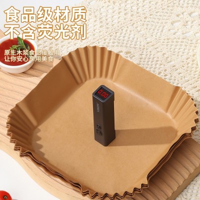空气炸锅专用纸方形家用加厚硅油纸烤箱烧烤垫纸食品级烘焙油纸盘图4