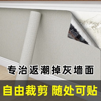 墙纸自粘防水防潮3d立体墙贴水泥掉灰墙专用壁纸卧室遮丑翻新贴纸图2