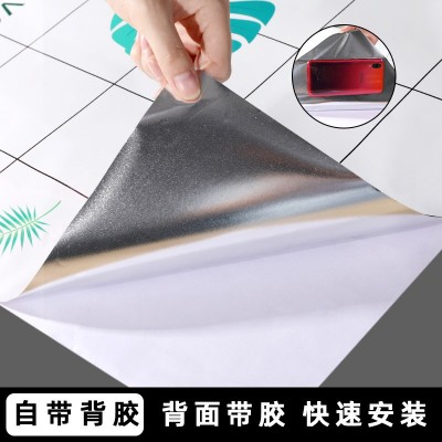 厨房橱柜翻新防水防油贴纸自粘灶台墙壁防油污锡纸墙面隔油纸墙纸图4