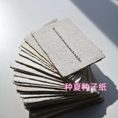 手工毛边纸咖啡渣入场券名片门票结婚发芽邀请函明信片抽奖种子纸图5