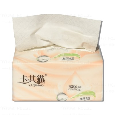 卡其猫抽纸餐巾纸家用实惠装可湿水抽取式纸巾江浙沪皖包邮图4