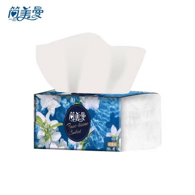 简美曼抽纸家用4层纸巾擦手纸婴儿面巾纸白玉兰大包抽纸图4