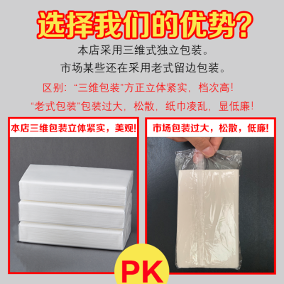 酒店抽纸整箱ktv专用纸巾宾馆客房商用散装餐巾纸大尺寸实惠装3层图4
