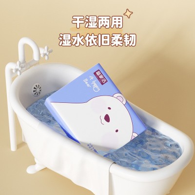 【备家洁】小熊印花随身包到手20包五层柔韧亲肤加厚母婴随身抽纸图2