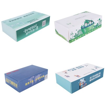 源头厂家广告宣传盒装餐巾纸定做批发可印logo定制酒店银行加油站图3